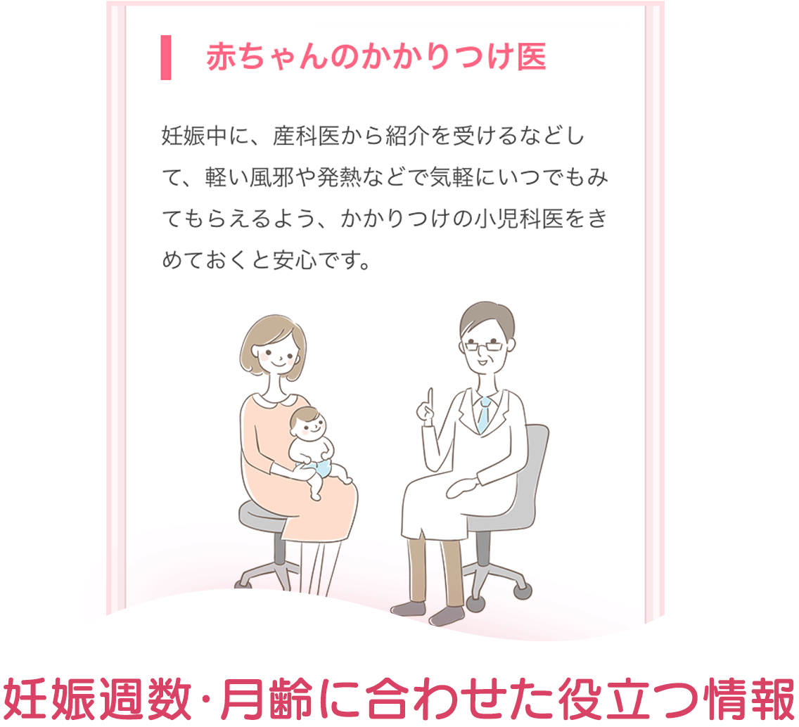 妊娠週数・月齢に合わせた役立つ情報